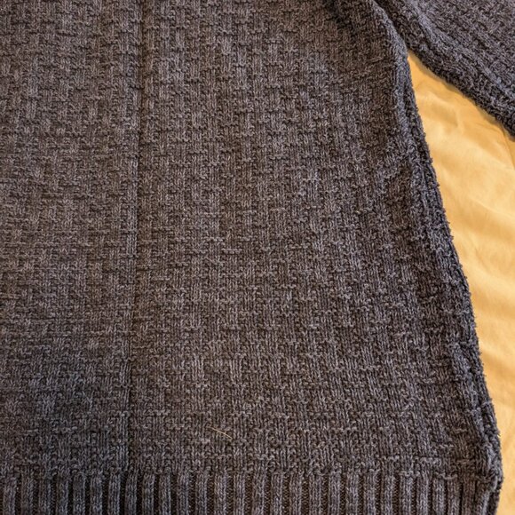 Hilary Radley Blue Textured Turtleneck Sweater M Cotton Blend - Picture 5 of 7